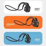 In-ear Waterproof Bone Conduction Earphone Magnetic Charging Swimming Sports Bluetooth Earphone, AS9 Grey, AS9 Orange, AS9 Blue - Image 2