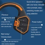 In-ear Waterproof Bone Conduction Earphone Magnetic Charging Swimming Sports Bluetooth Earphone, AS9 Grey, AS9 Orange, AS9 Blue - Image 6