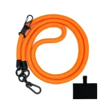 10mm Thick Rope Mobile Phone Lanyard Spacer Adjustable Anti Theft Phone Strap, NO.1 Orange, NO.2 Fluorescence Rose Red, NO.3 Fluorescence Green, NO.4 Classic Black, NO.5 Green and Blue...