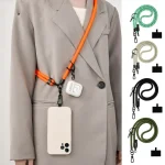 10mm Thick Rope Mobile Phone Lanyard Spacer Adjustable Anti Theft Phone Strap, NO.1 Orange, NO.2 Fluorescence Rose Red, NO.3 Fluorescence Green, NO.4 Classic Black, NO.5 Green and Blue... - Image 2