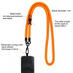10mm Thick Rope Mobile Phone Lanyard Spacer Adjustable Anti Theft Phone Strap, NO.1 Orange, NO.2 Fluorescence Rose Red, NO.3 Fluorescence Green, NO.4 Classic Black, NO.5 Green and Blue... - Image 4