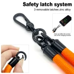 10mm Thick Rope Mobile Phone Lanyard Spacer Adjustable Anti Theft Phone Strap, NO.1 Orange, NO.2 Fluorescence Rose Red, NO.3 Fluorescence Green, NO.4 Classic Black, NO.5 Green and Blue... - Image 6