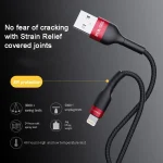 ROMOSS  CB12B 2.4A 8 Pin Fast Charging Cable For IPhone / IPad Data Cable 2m, 2m Red Black, 2m Gray Black, 2m Blue - Image 5