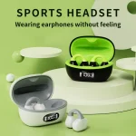 Business Binaural Digital Display Clip-On Bluetooth Earphone With Charging Compartment - Image 10