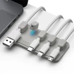 Punch Free Self-Adhesive Desktop Magnetic Data Cable Storage Fixer - Image 2