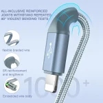 ROMOSS CB25 3 In 1 3.5A  8 Pin + Micro USB + Type C/USB-C Cable, 1m, 1.5m - Image 3