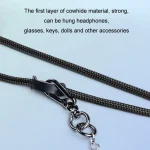 Nylon Braided Lanyard For Mobile Phone Multi-function Anti-lost Pad, Orange, Black, Blue, Dark Green, Dark Purple, Gray - Image 7