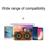 Wooden Retro 3D Stereo Audio Bluetooth Speaker Subwoofer Desktop Audio, K5A(Brown), K5A(Bamboo) - Image 8