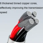 ROMOSS CB251N 66W 8 Pin + USB-C/Type-C + Micro USB 3 In 1 Charging Data Cable, 1.2m, 1.8m - Image 7