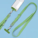 Mobile Phone Messenger Lanyard Adjustable Wide Hanging Neck Sling, Matcha Green, Gem Blue, Dark Purple, Orange, Silver, Classic Black