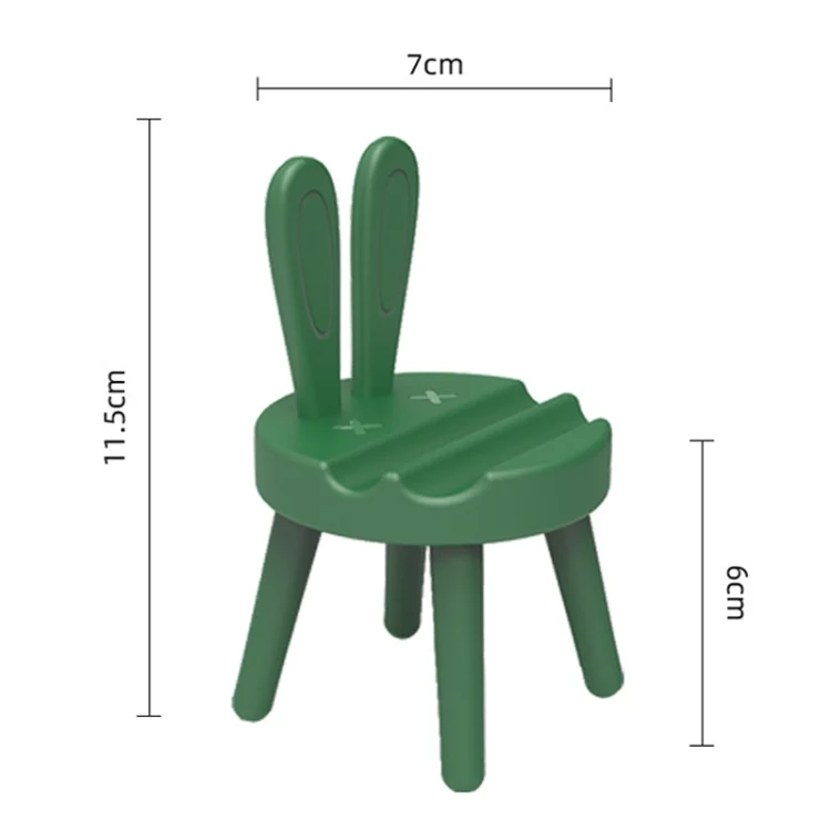 TBD06039598_B2.webp Cartoon Chair Shape Desktop Mobile Phone Holder Cute Mini Universal Phone Rack, Rabbit(Pink), Rabbit(Green), Rabbit(Yellow) - Image 3
