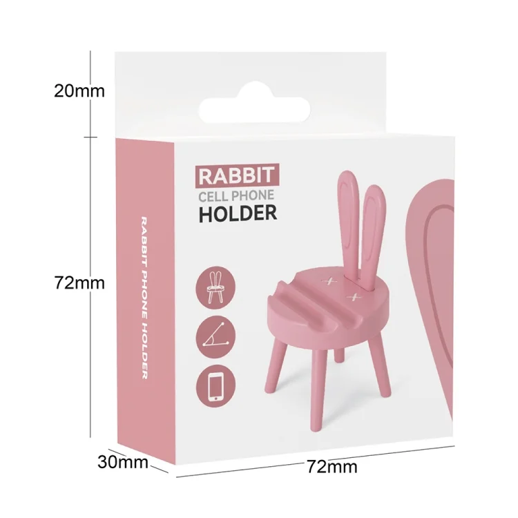 TBD06039598_B7.webp Cartoon Chair Shape Desktop Mobile Phone Holder Cute Mini Universal Phone Rack, Rabbit(Pink), Rabbit(Green), Rabbit(Yellow) - Image 8