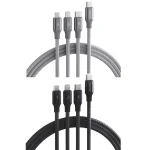 ROMOSS CB263N 1.5m PD20W Car Mobile Phone 3 In 1 TYPE-C Fast Charging Data Cable, Gray, Black - Image 2