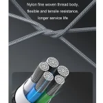 ROMOSS CB263N 1.5m PD20W Car Mobile Phone 3 In 1 TYPE-C Fast Charging Data Cable, Gray, Black - Image 11