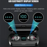 LED Digital Display Wireless In-Ear Noise Reduction Long Life Bluetooth Headset, F9-2 - Image 3