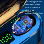 LED Digital Display Wireless In-Ear Noise Reduction Long Life Bluetooth Headset, F9-2 - Image 4