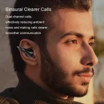 LED Digital Display Ear Clip Wireless Noise Reduction Bluetooth Headphone, R15 - Image 13