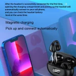 LED Digital Display Ear Clip Wireless Noise Reduction Bluetooth Headphone, R15 - Image 8