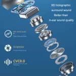 Wireless Ear Clip Noise Reduction Bluetooth Headphone Bone Conduction No Delay Headset, S19 - Image 9