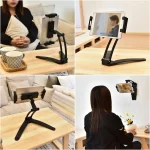 2 In 1 Aluminum Alloy Tablet PC Holder Wall Mount Mobile Phone Holder - Image 9