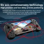 D6  Bluetooth Retractable Gamepad Dual Hall Six-Axis Somatosensory For Android/IPhone /Switch, D6 Black, D6 White Black, D6 White Red - Image 9