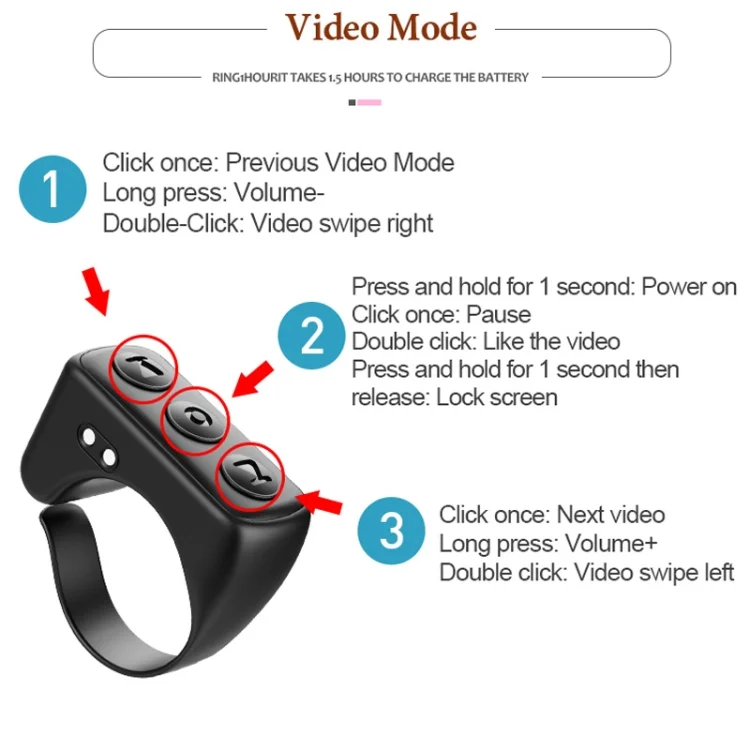 TBD06040185_B2.webp Mobile Phone Bluetooth Fingertip Remote Control Ring With Charging Compartment, D01 - Image 3