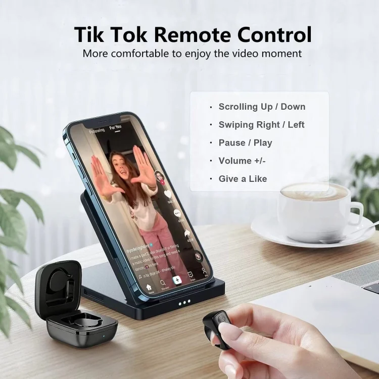 TBD06040185_B3.webp Mobile Phone Bluetooth Fingertip Remote Control Ring With Charging Compartment, D01 - Image 4