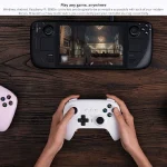 8BitDo Wireless 2.4G Gaming Controller With Charging Dock For PC / Windows 10 / 11 / Steam Deck, White, Black, Pink - Image 14