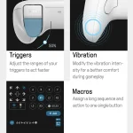 8BitDo Wireless 2.4G Gaming Controller With Charging Dock For PC / Windows 10 / 11 / Steam Deck, White, Black, Pink - Image 10