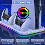 For PS5 / PSVR2 Controller Multi-Functional Cooling Base With RGB Lights - Image 4