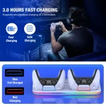 For PS5 / PSVR2 Controller Multi-Functional Cooling Base With RGB Lights - Image 6