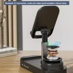 2-in-1 Desktop Bluetooth Speaker Stand Mobile Phone Tablet Holder - Image 6