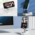 2-in-1 Desktop Bluetooth Speaker Stand Mobile Phone Tablet Holder - Image 9