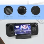 JYS JYS-SD011 For Steam Deck 7pcs/set Host Silicone Case With Joystick Cap+Touch Board Sticker Set, Red, Black, Blue - Image 5