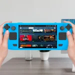 JYS JYS-SD011 For Steam Deck 7pcs/set Host Silicone Case With Joystick Cap+Touch Board Sticker Set, Red, Black, Blue - Image 6