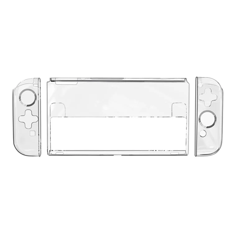 HAIFVA HF-207 For Switch OLED Split Crystal Shell TPU+PC Transparent Protective Case