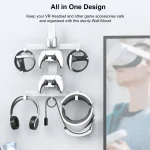 JYS JYS-P5158 For PS5 VR2 Wall Storage Bracket Helmet/Headset/Handle/Remote Control Wall Storage Storage Shelf, JYS-P5158 - Image 4
