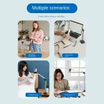 Mobile Live Piercing Bracket Aluminum Alloy 360 Degree Rotation Telescopic Adjustment Bedside Desktop Live Bracket, B90 - Image 14