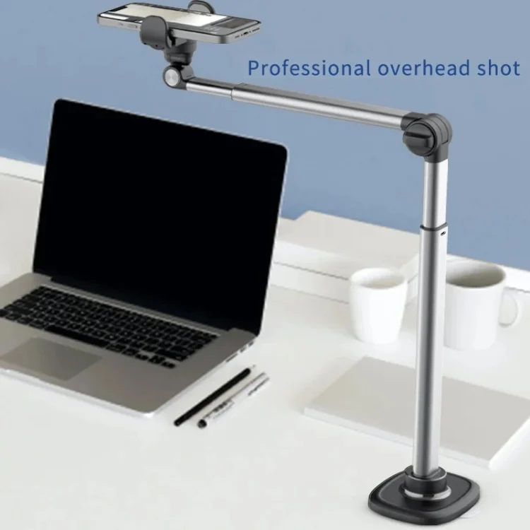 TBD06040383_B9.webp Mobile Live Piercing Bracket Aluminum Alloy 360 Degree Rotation Telescopic Adjustment Bedside Desktop Live Bracket, B90 - Image 10