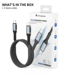 For Type-C Interface Devices AhaStyle Nylon Braided Dual Charging Cable, 60W, 100W - Image 7