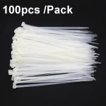 National Standard 7.6mm Wide Self-Locking Nylon Cable Ties Plastic Bundle Cable Ties, 100pcs /Pack 8x300mm, 100pcs /Pack 8x350mm, 100pcs /Pack 8x400mm, 100pcs /Pack 8x450mm, 100pcs /Pack 8x500mm