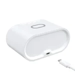 15W LED Mirror Wireless Charger Desktop Multifunctional Mini Clock, Black, White - Image 5