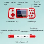 A12 3.0-Inch HD Colorful Screen Retro Handheld Game Console With 666 Built-In Games, Single White Red, Single Yellow Blue, Single Blue Red, Single Black Blue, Double Red White, Double Yellow Blue... - Image 10