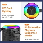 Wireless Bluetooth Speaker with RGB Light Portable Waterproof Small Audio - Image 7