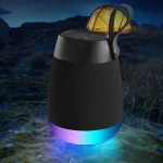 Bluetooth Wireless Fabric Speaker Cylindrical Waterproof Subwoofer With RGB Light - Image 2