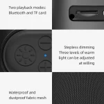 Bluetooth Wireless Fabric Speaker Cylindrical Waterproof Subwoofer With RGB Light - Image 9