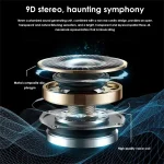 TWS Ear-mounted Sports Waterproof LED Digital Display Wireless Bluetooth Earphones, A520 (Black), A520 (Blue) - Image 3