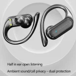 TWS Ear-mounted Sports Waterproof LED Digital Display Wireless Bluetooth Earphones, A520 (Black), A520 (Blue) - Image 5