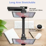 Wall Mount Tablet Cell Phone Stand Long Arm Stretchable Holder for 4-13 Inch Devices, Stretchable Tablet  Bracket 3 - Image 5
