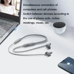 Lenovo ThinkBook UC100 Neckband Dual Wireless Bluetooth Earphone Cell Phone Computer Simultaneous Connection - Image 8